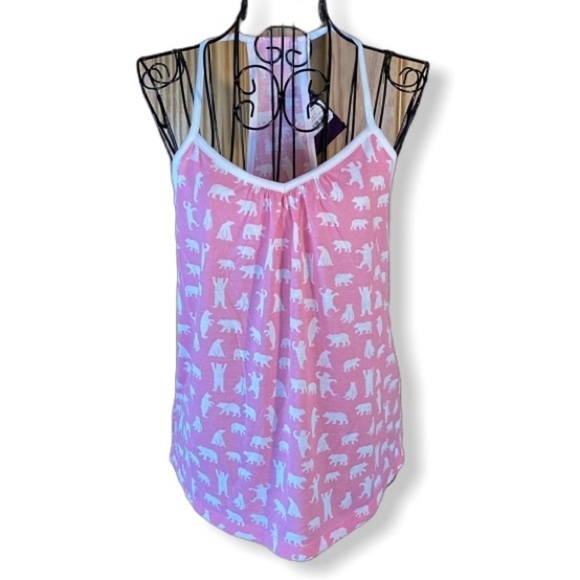 LBH by Hatley Tween Fuchsia Bears Tank Top Pink Size 12 - Picture 1 of 14